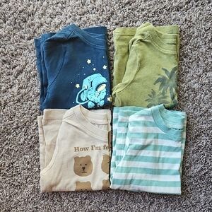 Bundle of 4 Baby Boy Short-sleeve Tees Size 18-24 Months Space Dino Bear Stripes